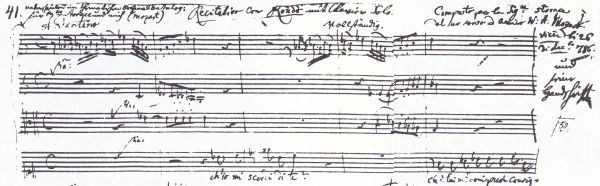 Autographe de Mozart